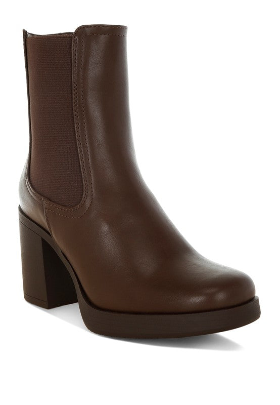 Scuala Faux Leather Chelsea Boots - FamilyClothes