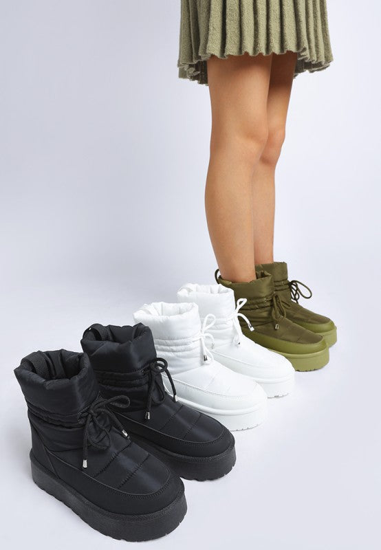 Pacos High Ankle Chunky Snow Boots - FamilyClothes