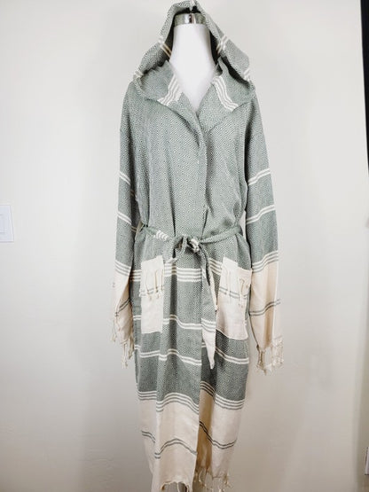 Unisex Beach Spa Robe with Pockets - Dark Color - FamilyClothes