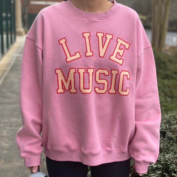 Live Music Lover Oversized Sweatshirt - FamilyClothes