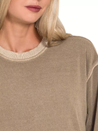 Soft Fleece Sweatshirt Dress - Pigment Dye Collection - FamilyClothes