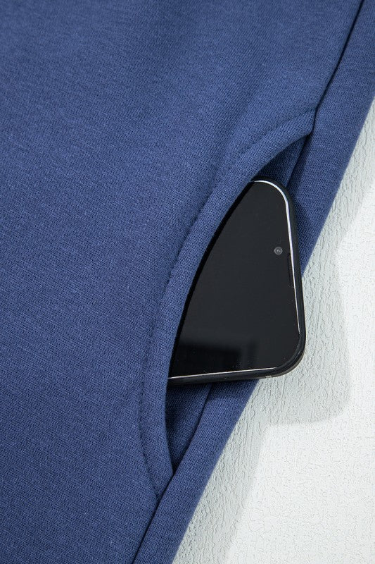 Solid Fleece Lined Drawstring Hoodie - FamilyClothes