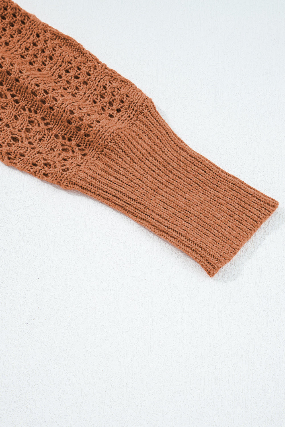 Lapis Mix Pattern Cardigan for Stylish Layering - Hollow Knit Open Front - FamilyClothes