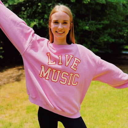 Live Music Lover Oversized Sweatshirt - FamilyClothes