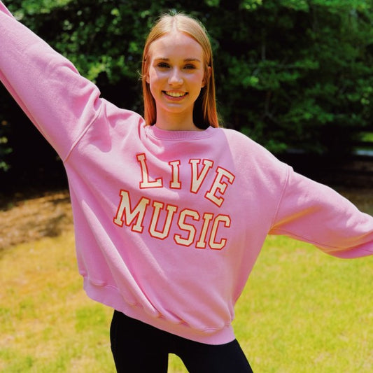 Live Music Lover Oversized Sweatshirt - FamilyClothes