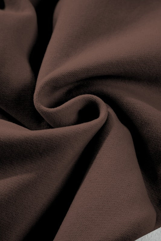 Solid Collared Sweatshirt and Pants Set - FamilyClothes