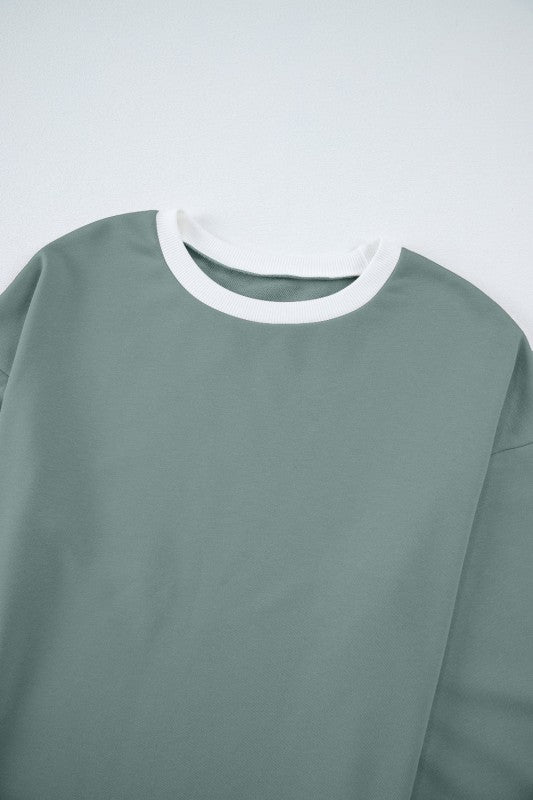 Varsity Stripe Patchwork Pullover and Pant Set - FamilyClothes