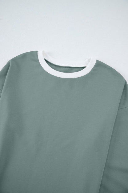 Varsity Stripe Patchwork Pullover and Pant Set - FamilyClothes