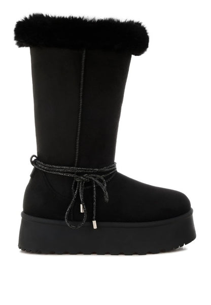 Olonya Fur Collar Anti-Skid Snow Boots - FamilyClothes