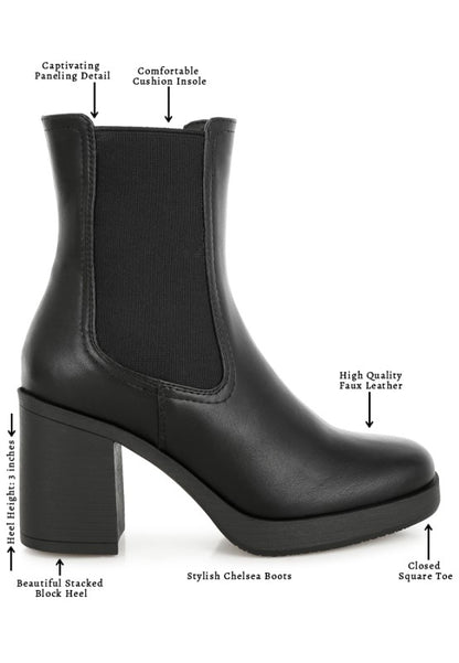 Scuala Faux Leather Chelsea Boots - FamilyClothes