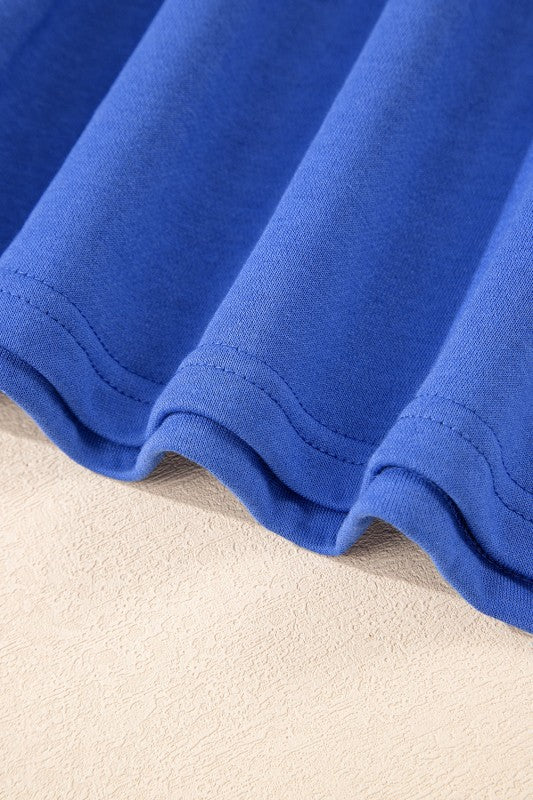 Varsity Stripe Long Sleeve Sweatshirt Dress - FamilyClothes