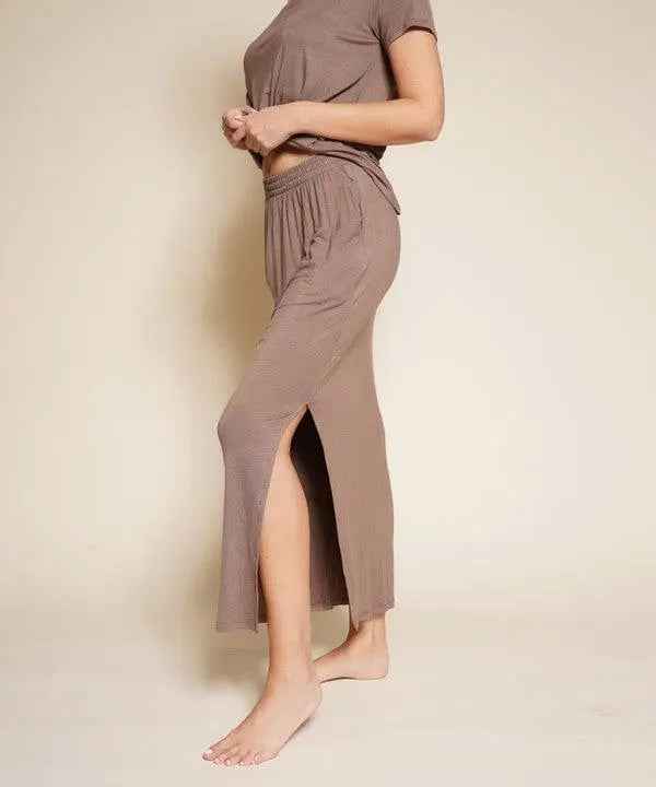 BAMBOO CASUAL LONG SKIRT WITH POCKETS - FamilyClothes