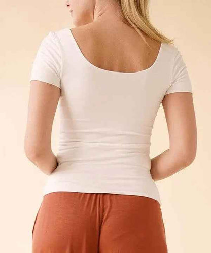 BAMBOO DOUBLE LAYERED CAP SLV TOP - FamilyClothes