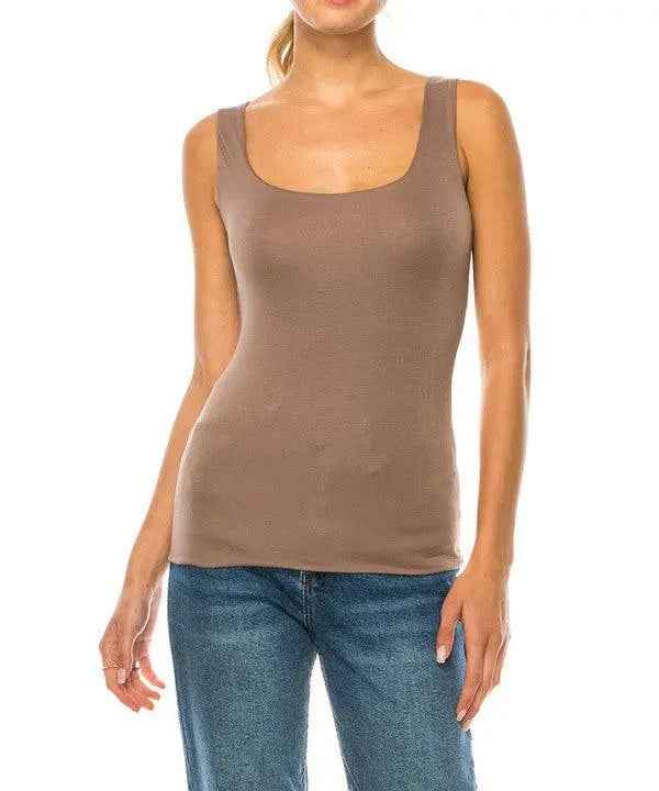 BAMBOO DOUBLE LAYERED TANK - FamilyClothes