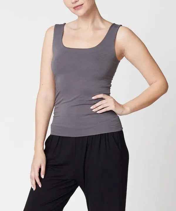 BAMBOO DOUBLE LAYERED TANK - FamilyClothes
