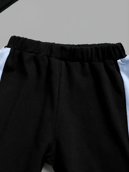 Children's Color Block Hoodie and Pants Set - FamilyClothes