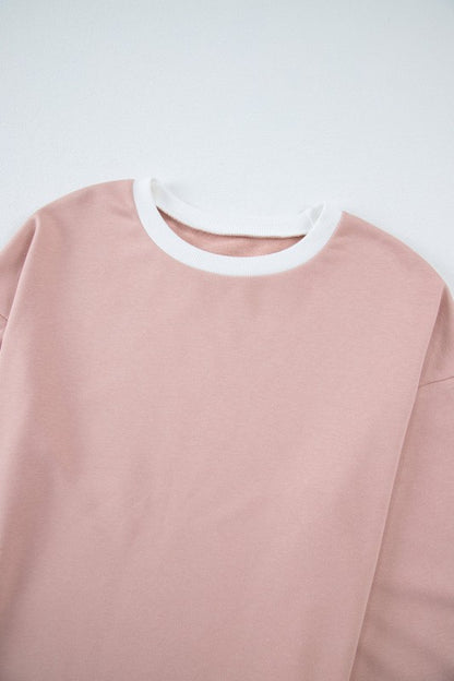 Varsity Stripe Patchwork Pullover and Pant Set - FamilyClothes