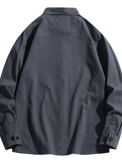 Men's Plus Size Button Up Long Sleeve Shirt - FamilyClothes