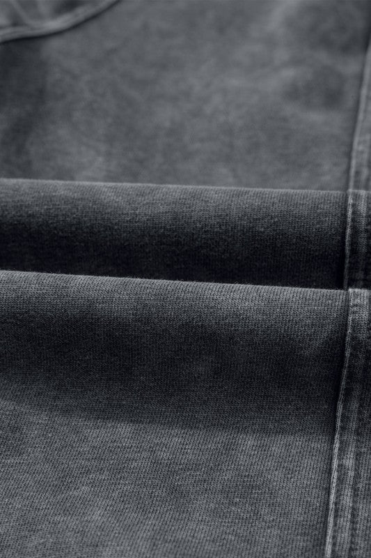 Solid Mineral Wash Jogger Style Pants - FamilyClothes