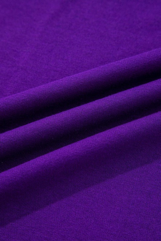 Varsity Stripe Long Sleeve Sweatshirt Dress - FamilyClothes