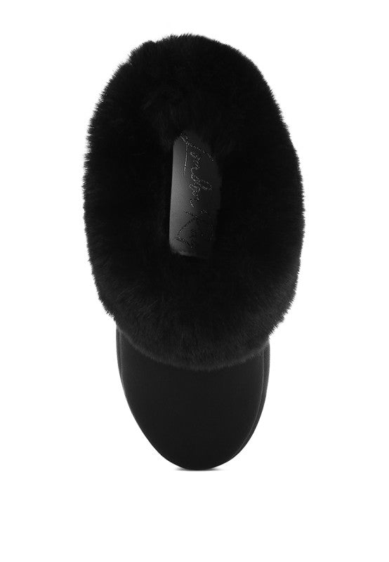 Aniso Faux Fur Slip On Snow Boots - FamilyClothes