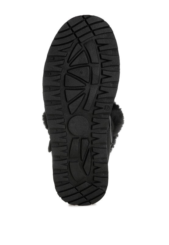 Linka Pin Buckle Detail Snow Boots - FamilyClothes