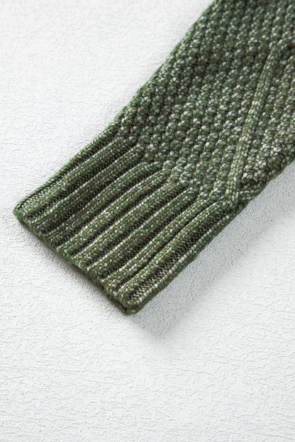 Coffee Knit Sweater Dress - Cable Knit Drop Shoulder Loose Fit Design - FamilyClothes