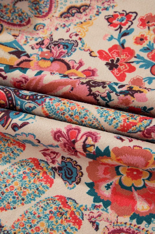 Floral Sherpa Lined Hooded Jacket - FamilyClothes