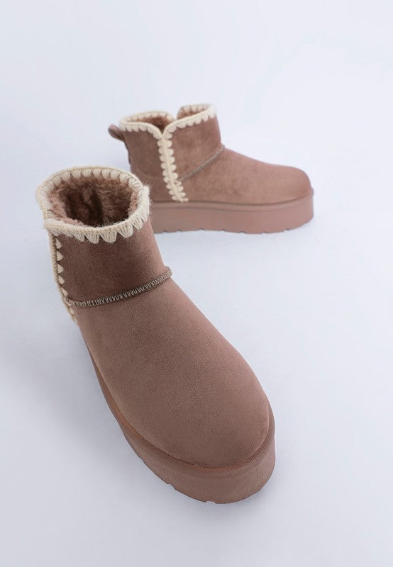 Rochas Scalloped Detail Snow Boots - FamilyClothes