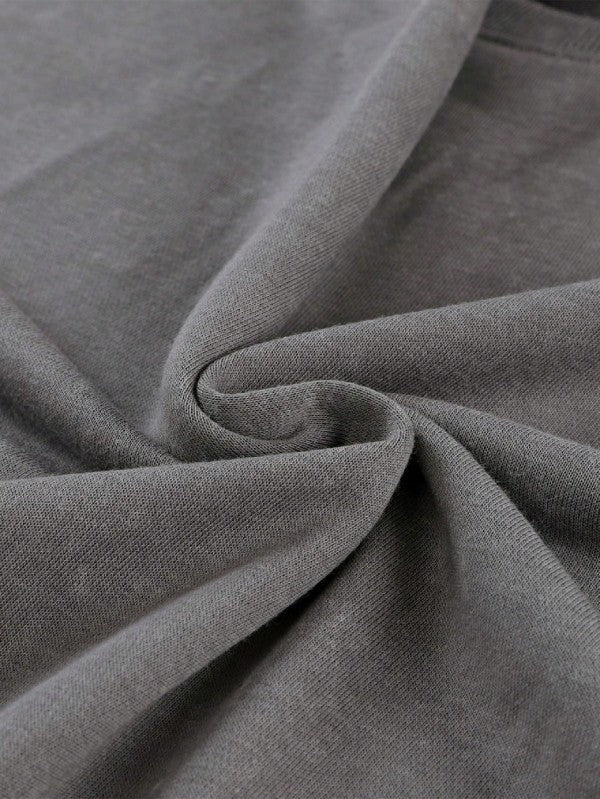 Cotton Acid Mineral Drop Shoulder Relax Sweatshirt - FamilyClothes