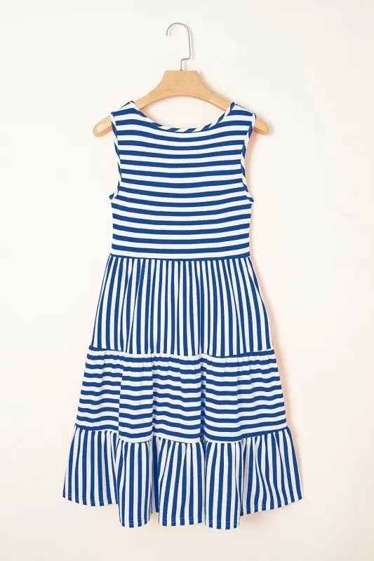 Cotton Pink Blue Multi Way Dress - FamilyClothes