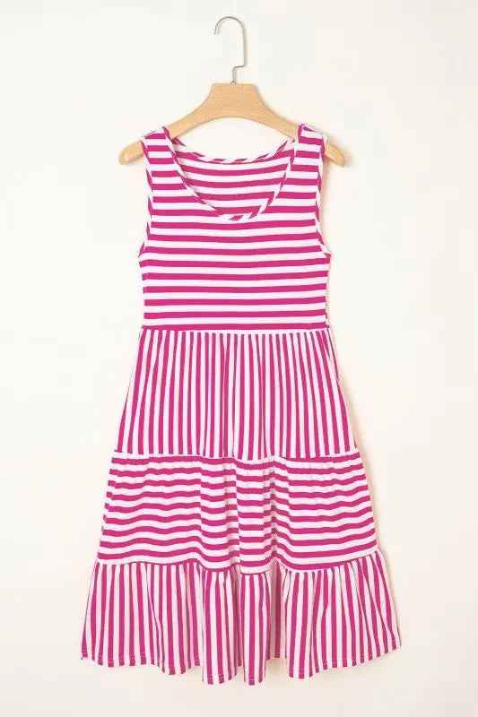 Cotton Pink Blue Multi Way Dress - FamilyClothes