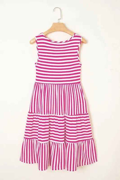 Cotton Pink Blue Multi Way Dress - FamilyClothes