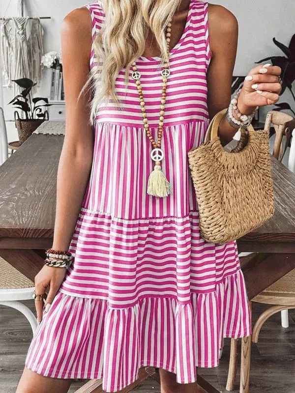 Cotton Pink Blue Multi Way Dress - FamilyClothes