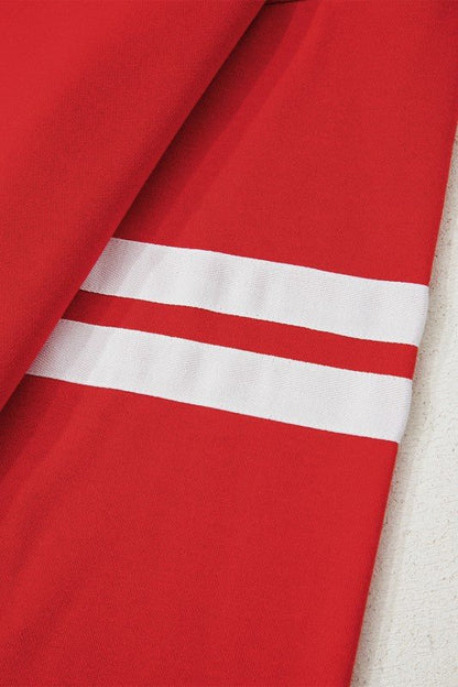 Cotton Striped Sweatshirt with Preppy Sleeve Design - FamilyClothes