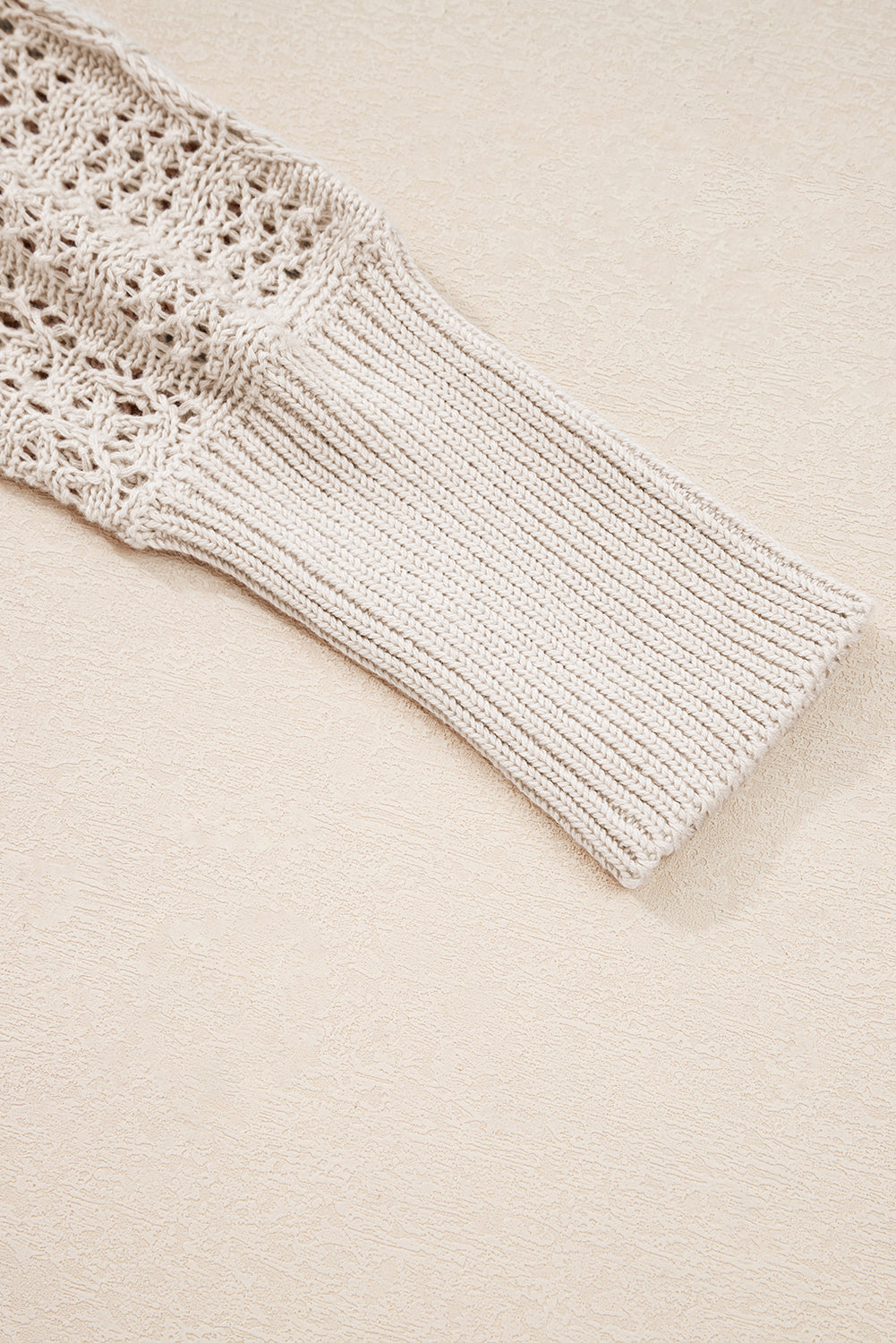 Lapis Mix Pattern Cardigan for Stylish Layering - Hollow Knit Open Front - FamilyClothes