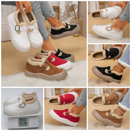 Winter Fleece Women's Winter Ankle Boots - Thickened Warm Cotton Anti-Slip Snow Boots for Outdoor Versatility - FamilyClothes