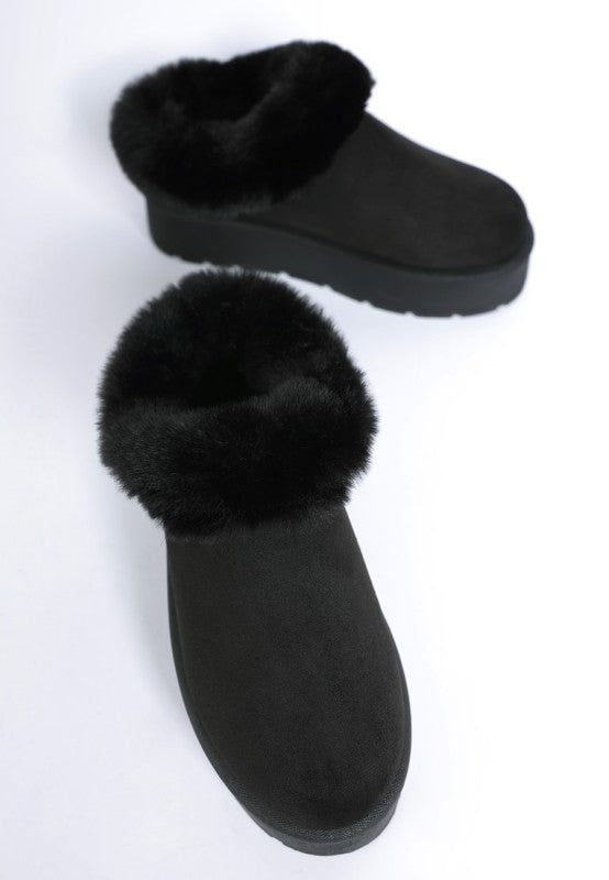Aniso Faux Fur Slip On Snow Boots - FamilyClothes