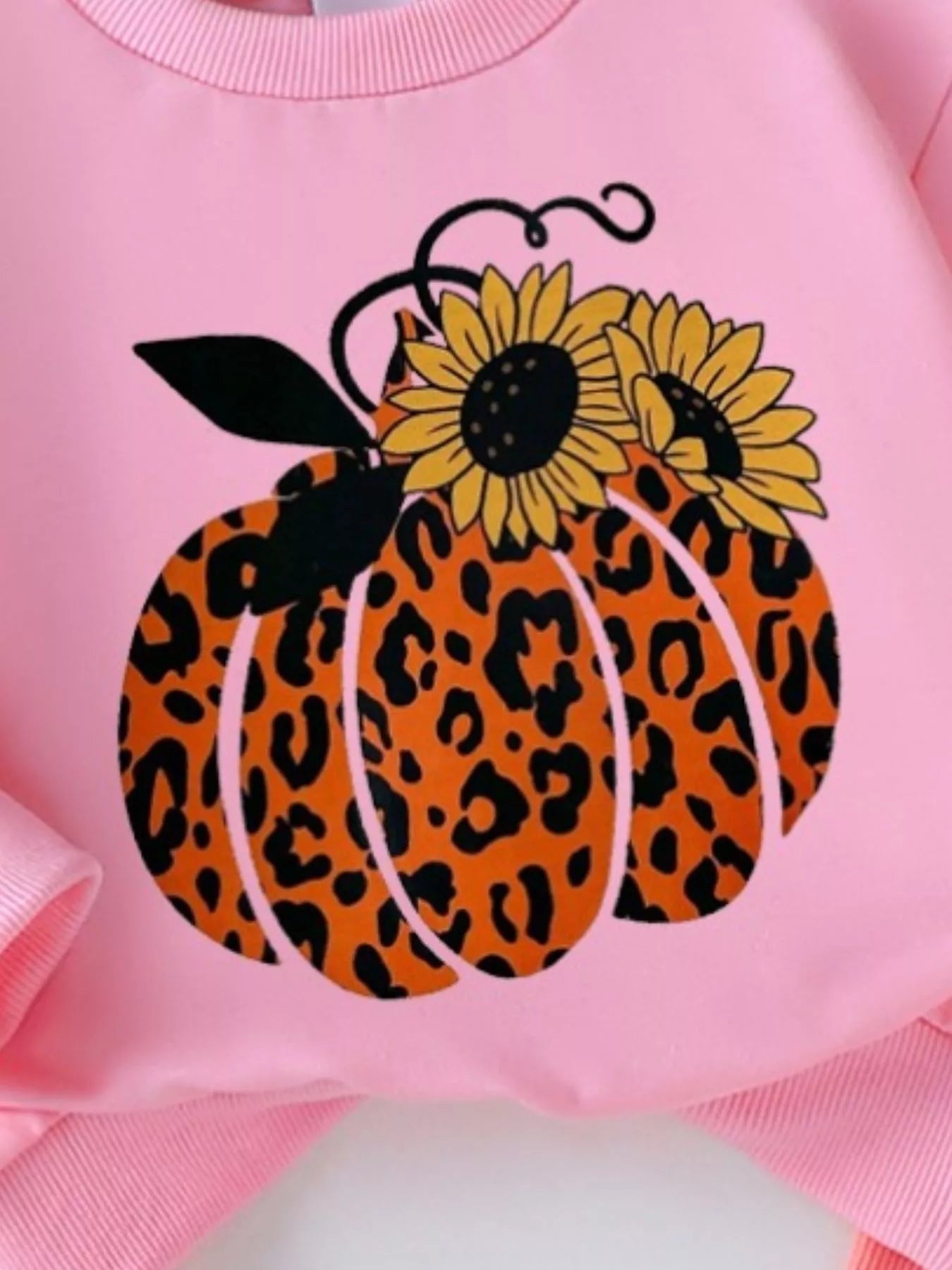 Children's Halloween Graphic Sweatshirt and Flare Pants Set - FamilyClothes