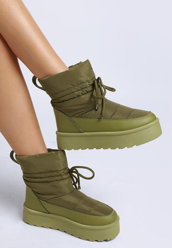 Pacos High Ankle Chunky Snow Boots - FamilyClothes