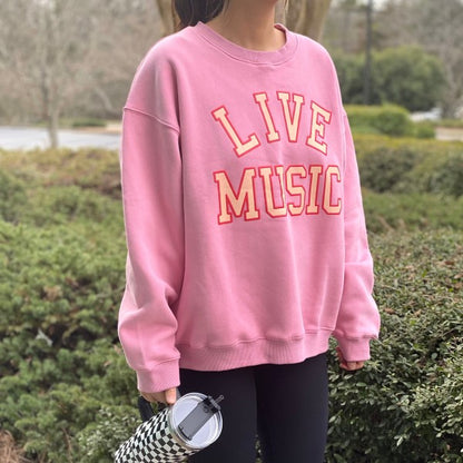 Live Music Lover Oversized Sweatshirt - FamilyClothes