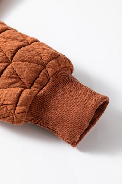 Yavita Half Zipped Loose Sweatshirt - FamilyClothes