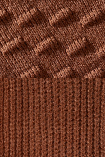 Plus Oversized Cardigan with Pompom Sleeves - FamilyClothes