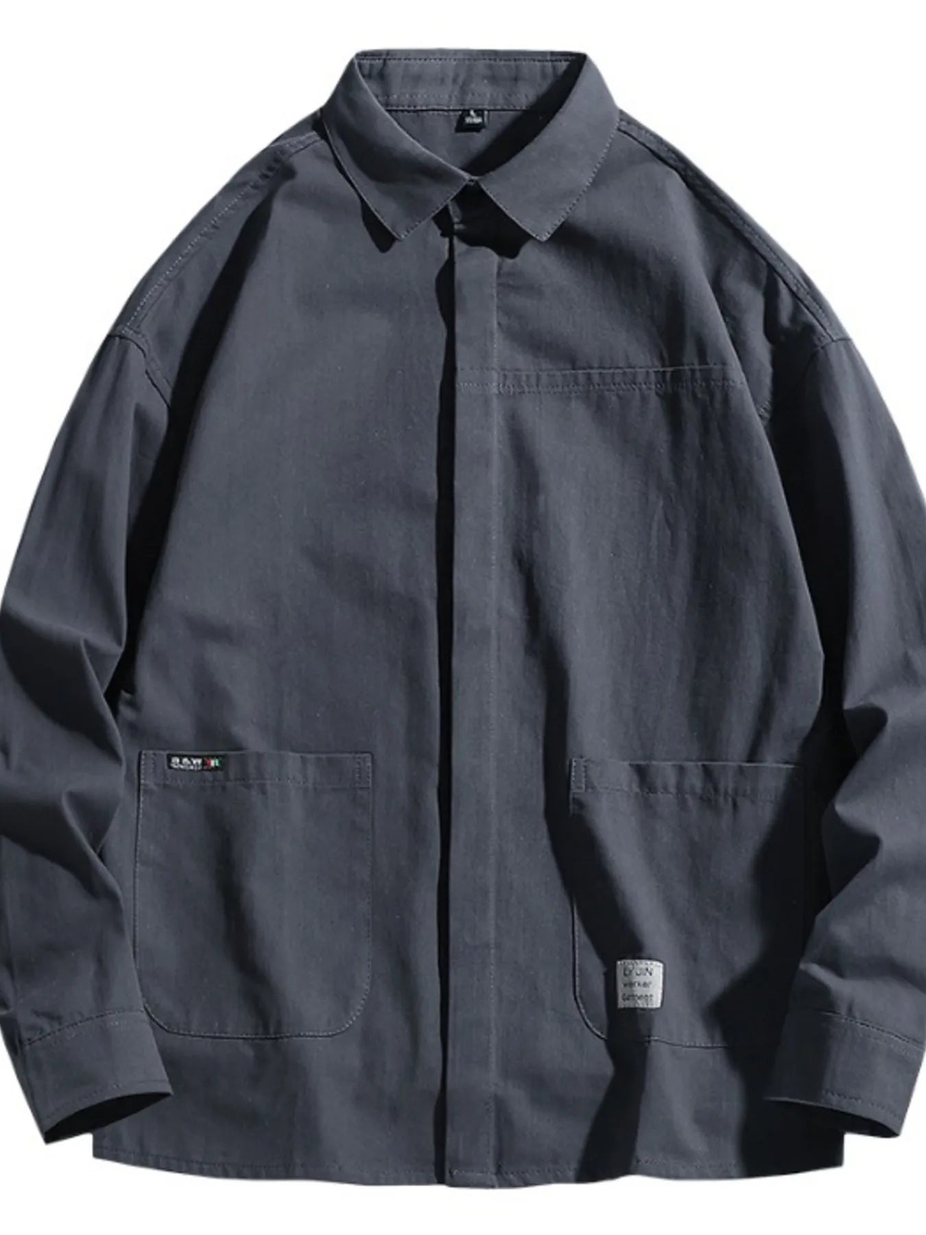 Men's Plus Size Button Up Long Sleeve Shirt - FamilyClothes