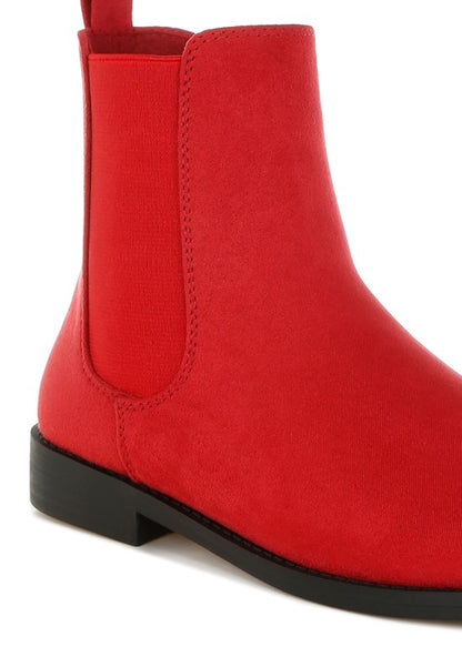 Ayasa Low Block Heel Chelsea Boots - FamilyClothes
