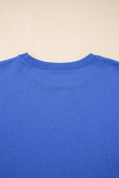 Varsity Stripe Long Sleeve Sweatshirt Dress - FamilyClothes