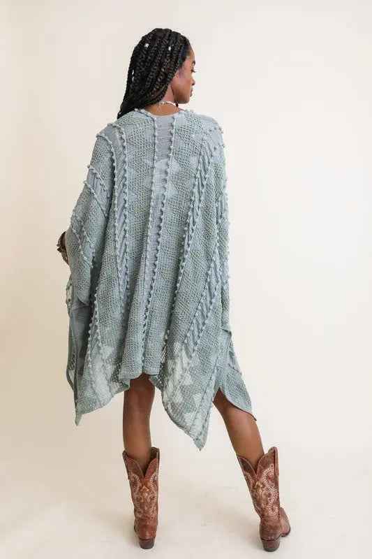 Embroidered Zig Zag Kimono for Effortless Style - FamilyClothes
