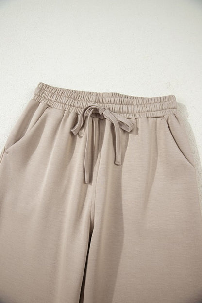 Solid Half-Zip Hoodie and Pants Set - FamilyClothes