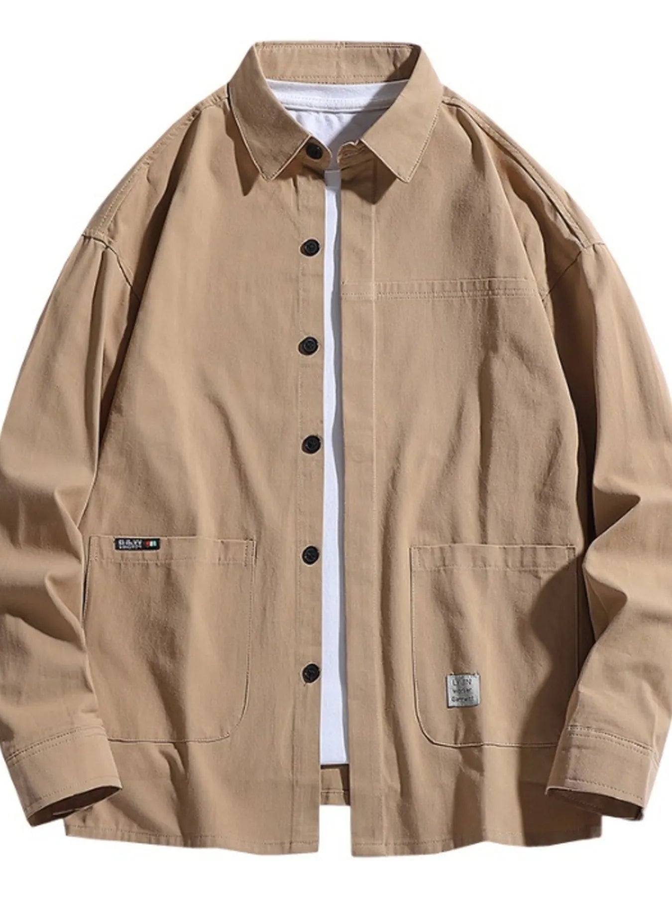 Men's Plus Size Button Up Long Sleeve Shirt - FamilyClothes