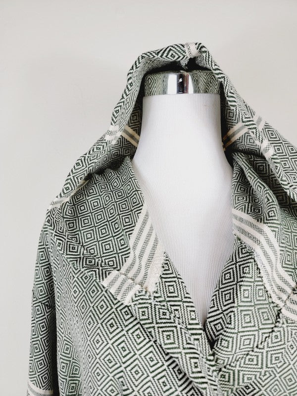 Unisex Beach Spa Robe with Pockets - Dark Color - FamilyClothes